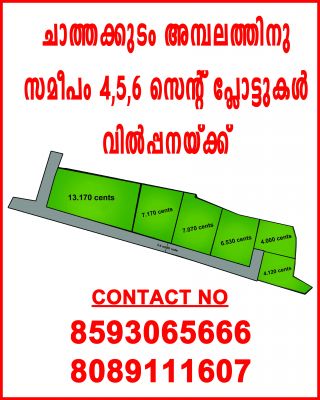 good residential plot nearchathakudam temple 2 lakhs /cent