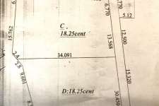 18.25 cents residential land in Chowannur, Kunnamkulam.