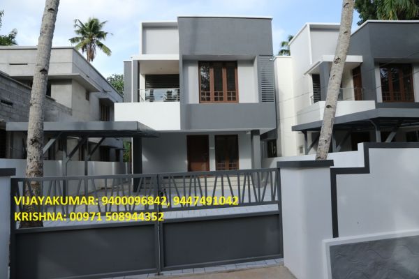 5.5 cent new double storied house, 3bhk, Tar road frontage.